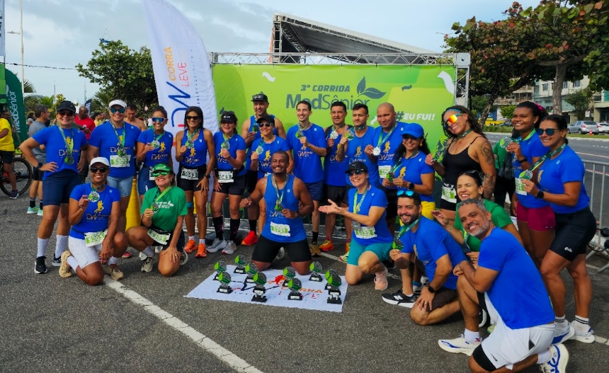 Cruzando a linha de chegada dos 5km